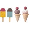 Eiscreme Spielset HASHAM, 5-teilig, rot, Holz, Bloomingville