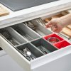 Schubladen-Organizer DUO BLOX 85190, 7-teilig, grau/rot, Joseph Joseph