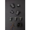 Espresso Knickbecher RECYCLAY, 6er-Set, grau, REVOL
