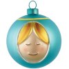 Weihnachtskugel MADONNA, blau, Alessi