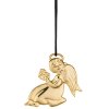 Weihnachtsschmuck ANGEL WITH FLOWERS 7,5 cm, vergoldet, Rosendahl