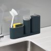 Spülbecken-Reinigungs-Set SINKBASE PLUS mit Spülmittelspender, grau, Joseph Joseph