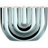 Teelichthalter DOUBLE U 27 cm, silber, Philippi