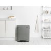 Pedal Mülleimer Bo Brabantia mineralgrau 2 x 30 l