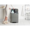 Pedal Mülleimer Bo Brabantia mineralgrau 2 x 30 l