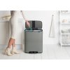 Pedal Mülleimer Bo Brabantia mineralgrau 2 x 30 l