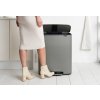Pedal Mülleimer Bo Brabantia mineralgrau 2 x 30 l