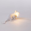 Tischlampe MOUSE LIE DOWN 8 cm, USB-Anschluss, weiß, Seletti