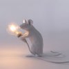 Tischlampe MOUSE SITTING 12,5 cm, USB-Anschluss, weiß, Seletti