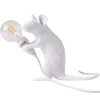 Tischlampe MOUSE SITTING 12,5 cm, USB-Anschluss, weiß, Seletti