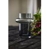Vase TUBE 20 cm, Rauchglas, Lyngby Glas