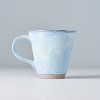 Becher mit unregelmäßigem Rand Teetasse hellblau 180 ml MIJ