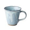 Becher mit unregelmäßigem Rand Teetasse hellblau 180 ml MIJ