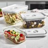 Vakuum Boxset FRESH & SAVE, 3er-Set, weiß, Glas, Zwilling