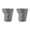 Knickbecher 2er-Set Cappuccino 18 cl 100% Recyclay Froissés REVOL