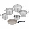 Kochtopfset PURE + Universalpfanne CERATAL COMFORT, 6-teilig, Fissler