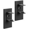 Wandhalterung LINEA, 2er-Set, schwarz, Edelstahl, Zack