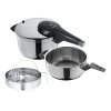 Schnellkochtopf PERFECT PREMIUM 4,5 l + 3 l + Dampfeinsatz, 3-teilig, Edelstahl, WMF