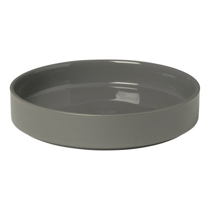 Sügav taldrik PILAR 20 cm, tumehall, keraamiline, Blomus