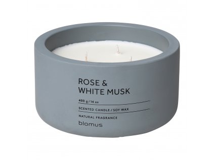 Lõhnaküünal FRAGA ⌀ 13 cm, roos ja valge muskus, Blomus