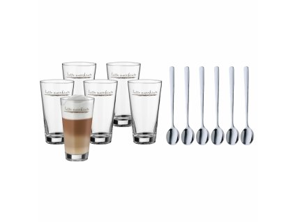 Latte macchiato klaasid CLEVER ja MORE, 6 tk komplektis, lusikatega, WMF