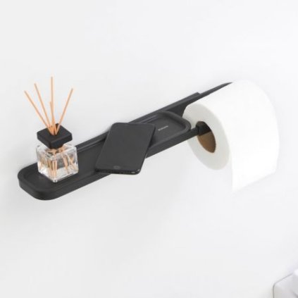 Tualettpaberihoidik MINDSET, riiuliga, hall, Brabantia