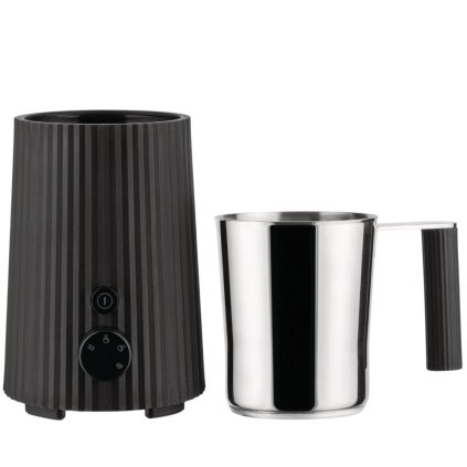Piimavahustaja PLISSÉ, must, Alessi