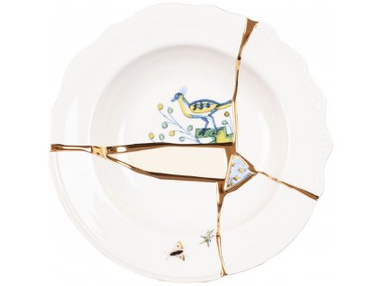 Sügav taldrik KINTSUGI 1 22 cm, valge, Seletti