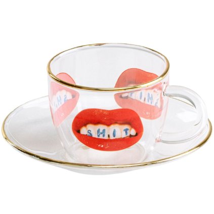 Espressotass koos alustassiga TOILETPAPER SHIT 50 ml, Seletti