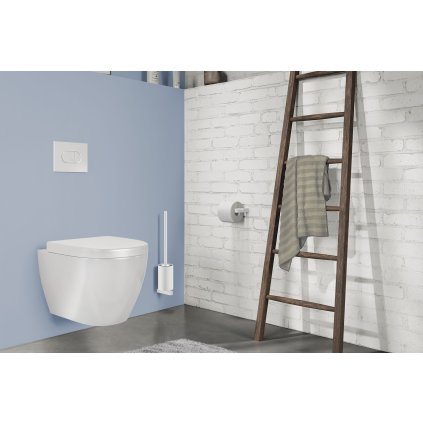 WC-hari CARVO 50 cm, seinale paigaldatav, valge, roostevaba teras, Zack