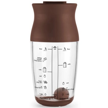 210343 sejkr na palacinky a livance 500 ml hneda plast lekue