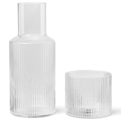 Veekarahvin RIPPLE 500 ml, klaasiga, hele, klaas, kindel LIVING