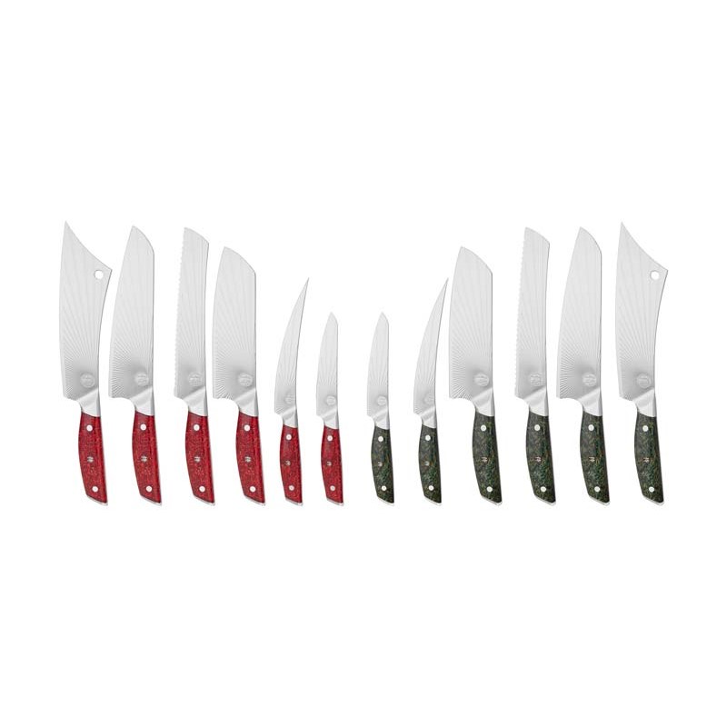 Santoku nuga SANDVIK GREEN NORTHERN SUN 18,5 cm, Dellinger