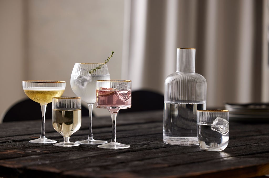 Veekarahvin PALERMO GOLD 1,5 l, Lyngby Glas