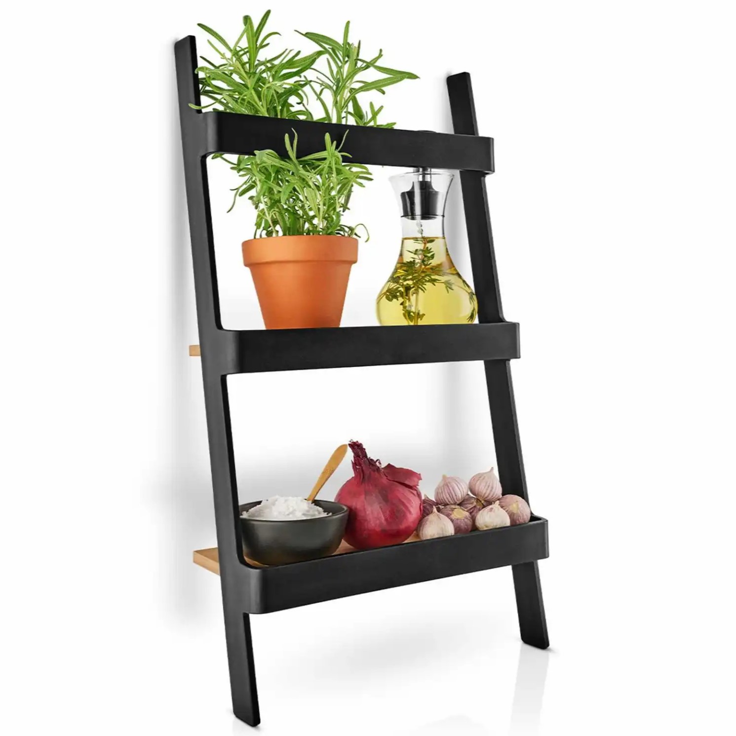 Köögi organiseerija NORDIC KITCHEN 28 x 50 cm, must, plastik/bambus, Eva Solo