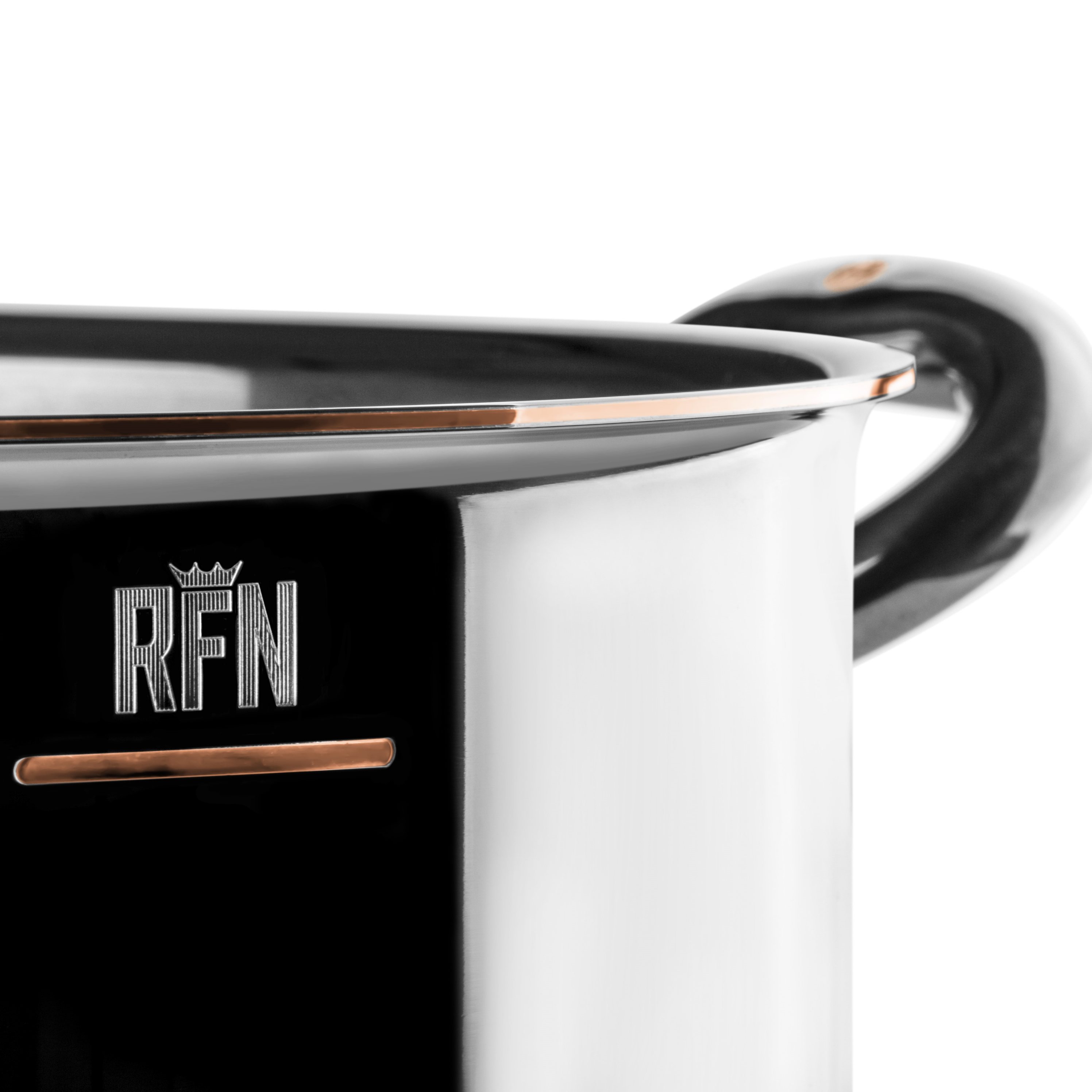 Madal pott CON CUORE 22 cm, hõbe, vask, Ruffoni