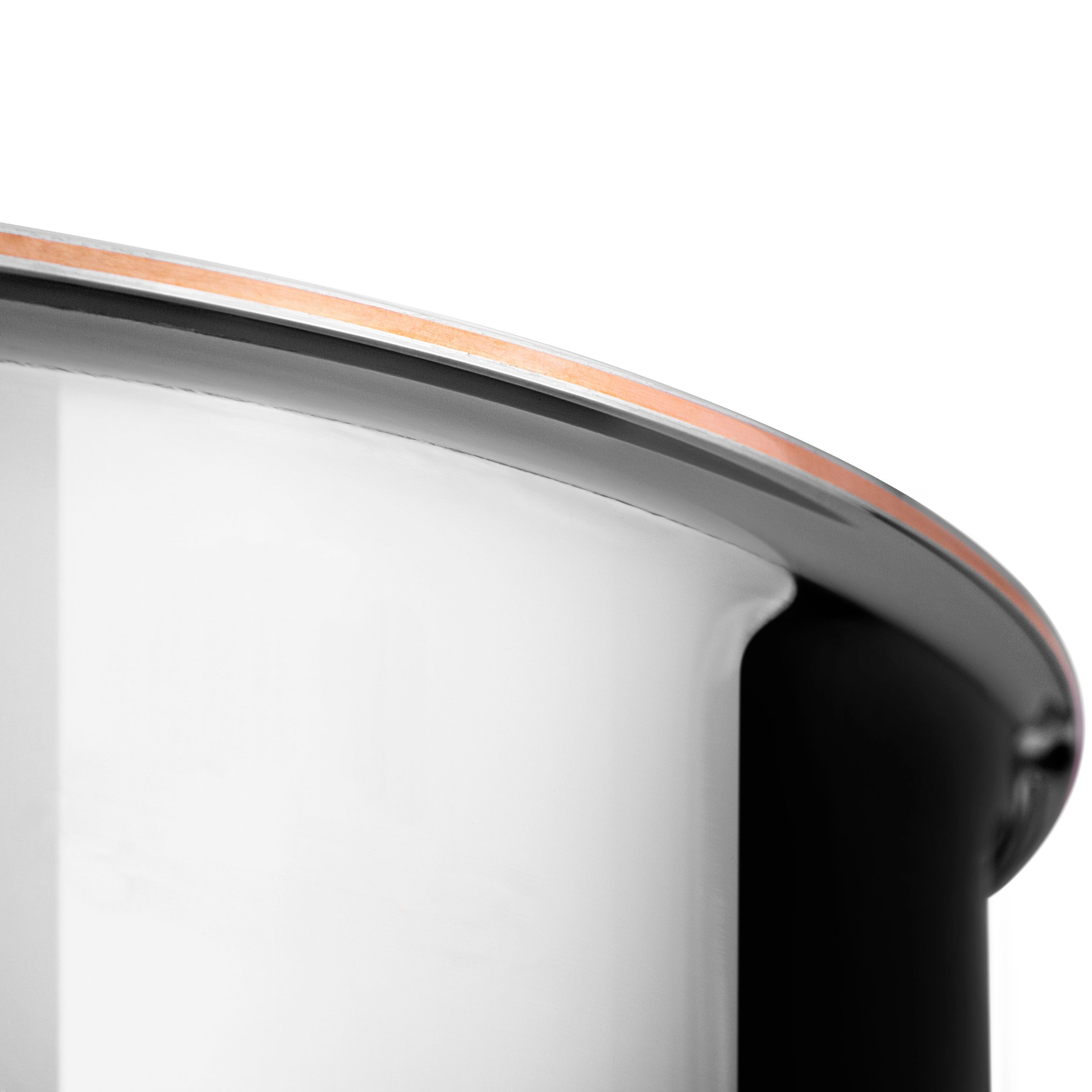 Madal pott CON CUORE 22 cm, hõbe, vask, Ruffoni