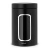 Hoiupurk WINDOW CANISTER 1,4 l, mattmust, Brabantia