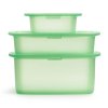 Toidukarp REUSE JA REDUCE, 3 tk komplektis, roheline, silikoon, Lékué