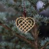 Jõulupuu kaunistus HEART 7 cm, kullatud, Rosendahl