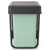 Sisseehitatud prügikast SORT & GO 2x 15 l, tumehall / nefriithall, plast, Brabantia