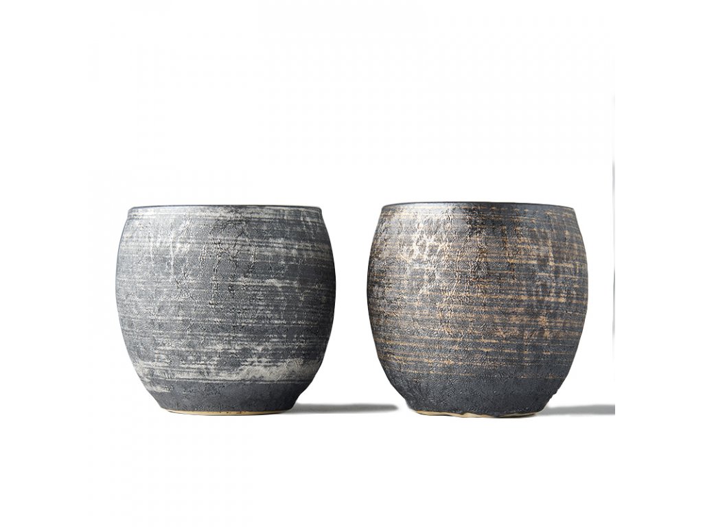 Tekoppar SHO-CHU, set i 2 delar, 320 ml, silver och brons, MIJ
