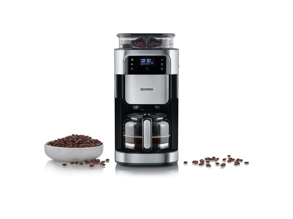 Dropp kaffebryggare KA 4813, med kaffekvarn, svart, Severin