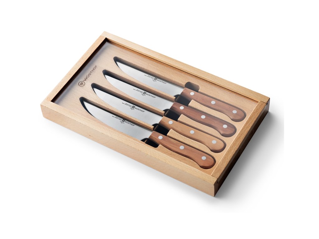 Köttkniv set, 4 st, handtag av plommonträ, Wüsthof