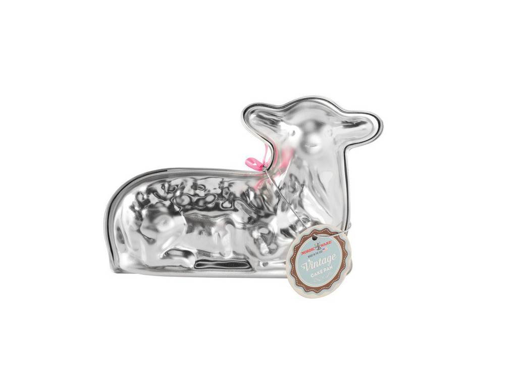Bakform 3D SPRING LAMB, silver, Nordic Ware