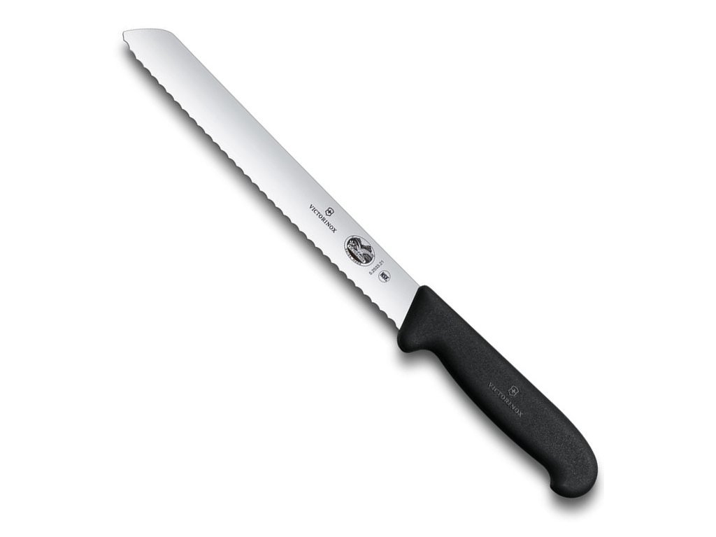 Brödkniv 21 cm, svart, plast, Victorinox