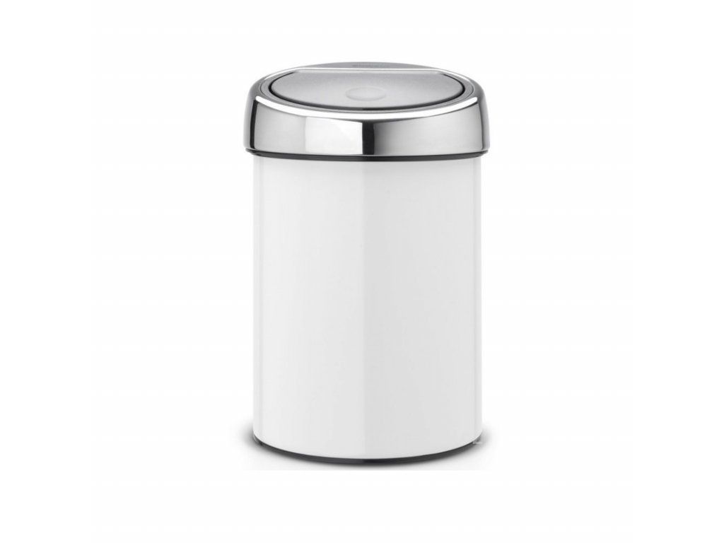 Soptunna med trycklock TOUCH BIN 3 l, vit, Brabantia