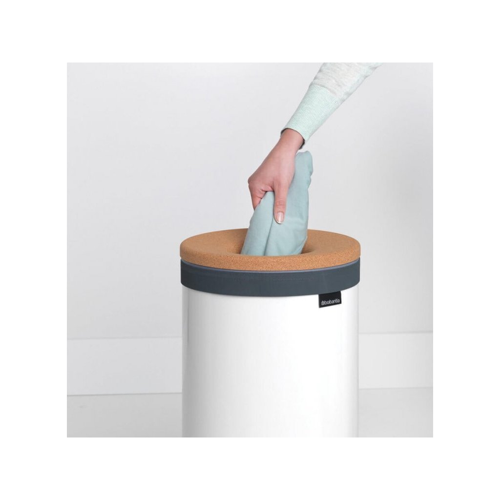 Tvätttunna 35 l, med korklock, vit, Brabantia