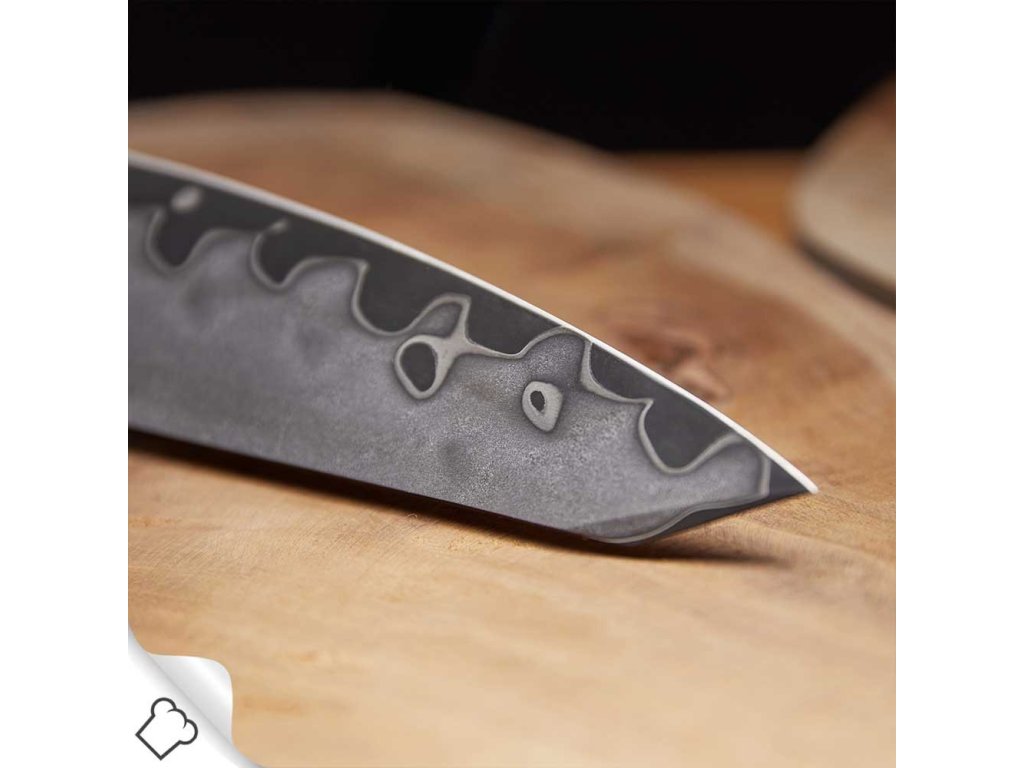 Japansk kockkniv KIRITSUKE KHD PROFESSIONAL DAMASCUS 19,5 cm, Dellinger
