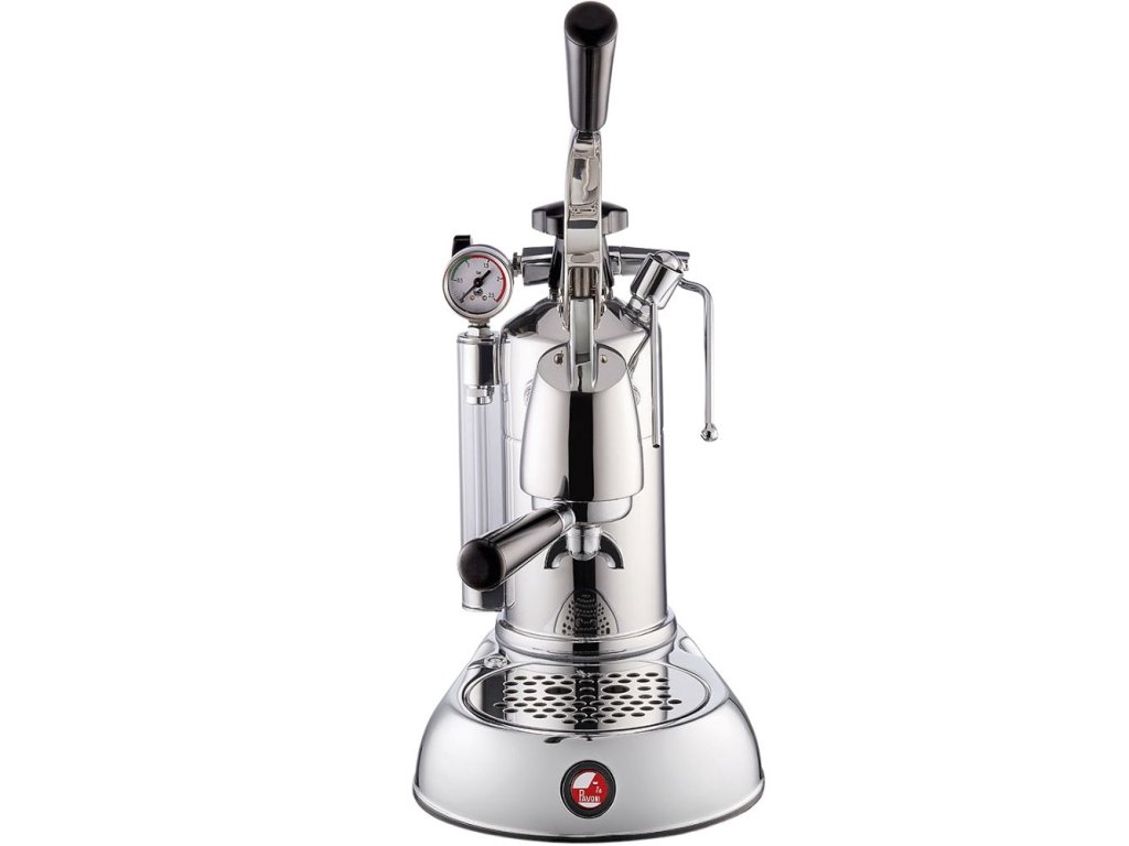 Kaffemaskin med spak STRADIVARI PROFESSIONAL silver, plasthandtag, La Pavoni
